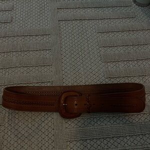 Lauren Ralph Lauren Brown Woven Western Beach Leather Belt